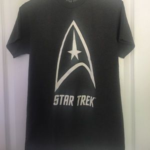 Men’s Small dark gray Star Trek logo  shirt